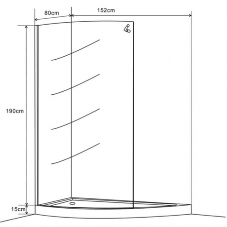 Душевое ограждение Wasserfalle W-457 L