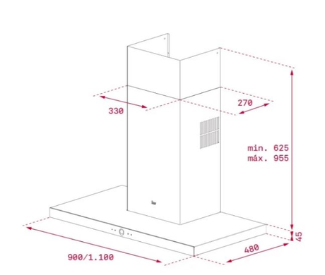 Вытяжка кухонная Teka  PerfectA4 DLH 985 T