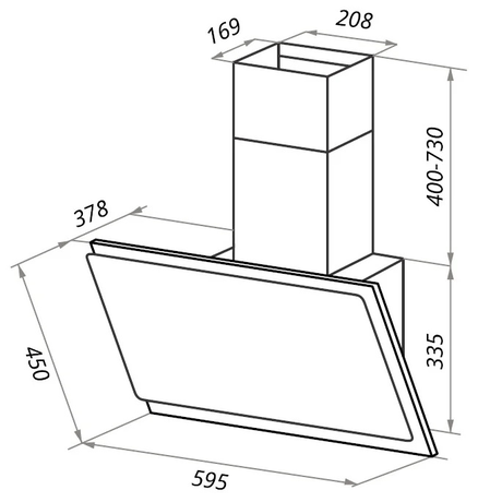 Вытяжка кухонная Maunfeld  EMMY 60 черный