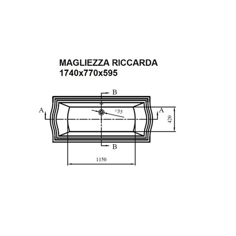 Ванна  MAGLIEZZA RICCARDA CR 174×77