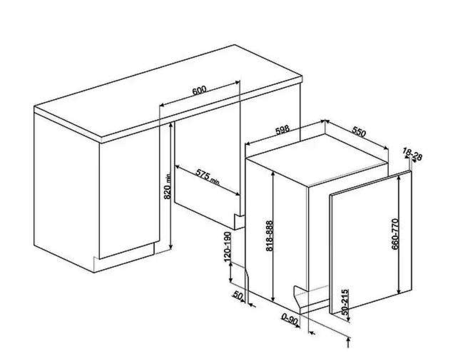 Встраиваемая посудомоечная машина Smeg STE8239L