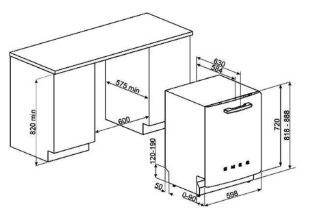 Встраиваемая посудомоечная машина Smeg ST2FABWH