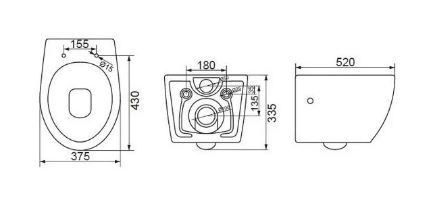 Унитаз BelBagno Prospero (без сиденья)