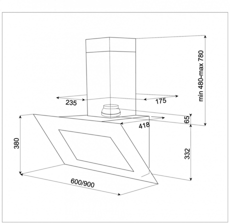 Вытяжка кухонная Teka  WISH Maestro DVT 950 B