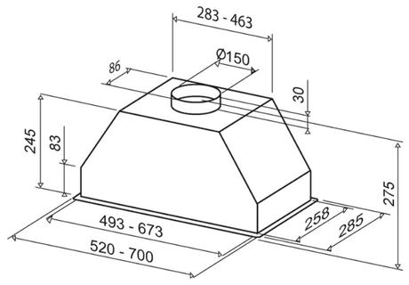 Вытяжка кухонная Best  LECCO XS 70