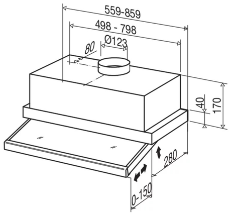 Вытяжка кухонная Best  BELLAGIO 60
