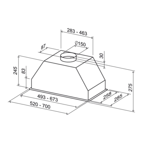 Вытяжка кухонная Best  GARDA XS 70