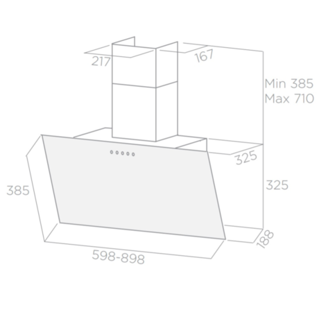 Вытяжка кухонная Elica SHIRE BL/A/90 NO PLUG