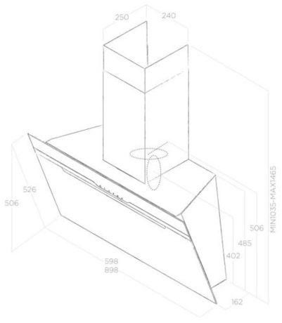 Вытяжка кухонная Elica MAJESTIC NO DRIP BL/A/90