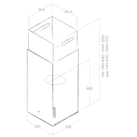 Вытяжка кухонная Elica HAIKU ISLAND CONCRETE/A/32
