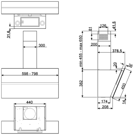 Вытяжка кухонная Smeg KCV60NE2