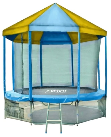 Батут Optifit  Like Green 16ft с зелено-желтой крышей