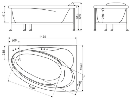 Ванна  BelBagno BB106R