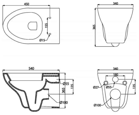 Унитаз BelBagno Anto BB112CP