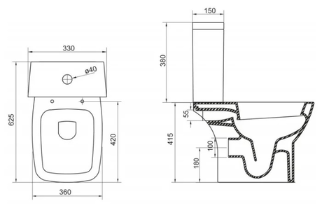 Унитаз BelBagno Lago (без бачка и сиденья)