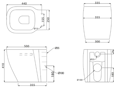 Унитаз BelBagno Aldina BB114CB