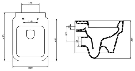 Унитаз BelBagno Janice BB124CB