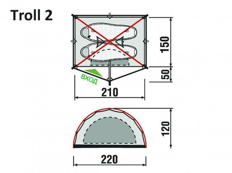 Палатка GreenLand Troll 2