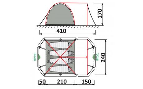 Палатка RockLand Camper 4