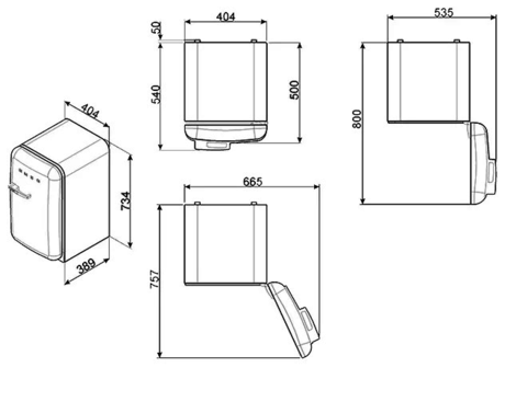 Холодильник Smeg FAB5RSV