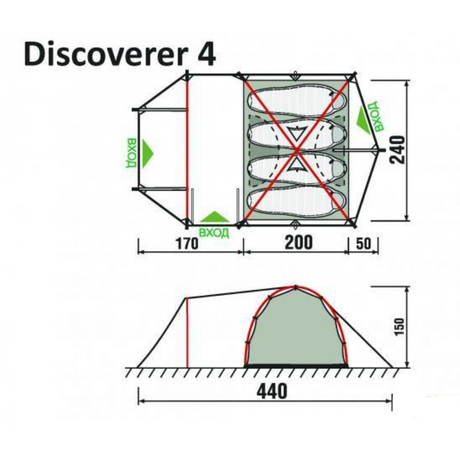 Палатка RockLand Discoverer 4