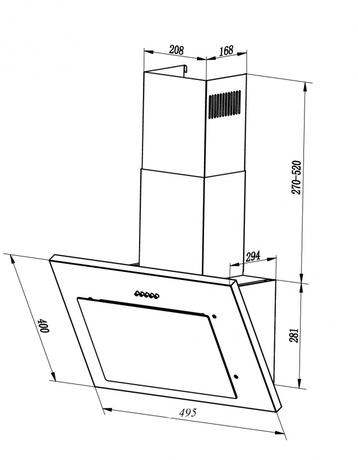 Вытяжка кухонная LEX MIKA G 500 IVORY LIGHT