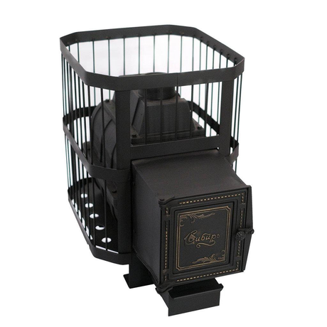 Печь НМК  Сибирь-24 чугунная дверка универсальная, под стекло