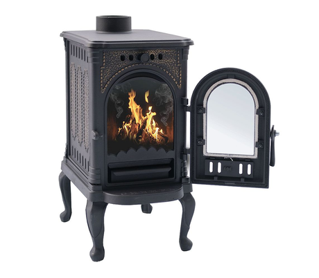 Печь НМК  СИБИРЬ-6 чугунная со стеклом