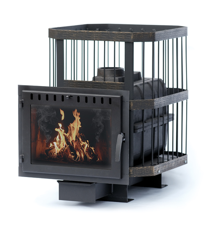 Печь НМК  Сибирь-18 панорамное стекло (кожух)