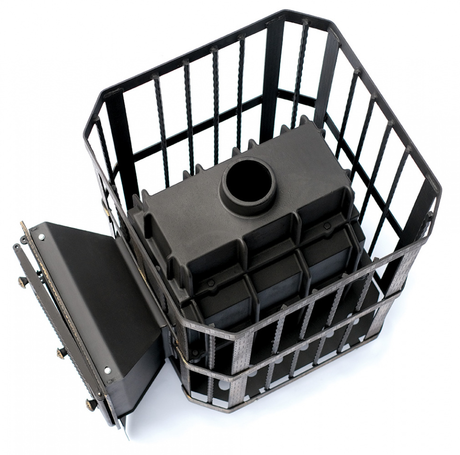 Печь НМК  Сибирь-32 каминная дверка (сетка)