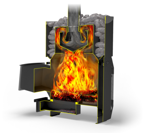 Печь Теплодар РУСЬ СЕТКА 12 Л