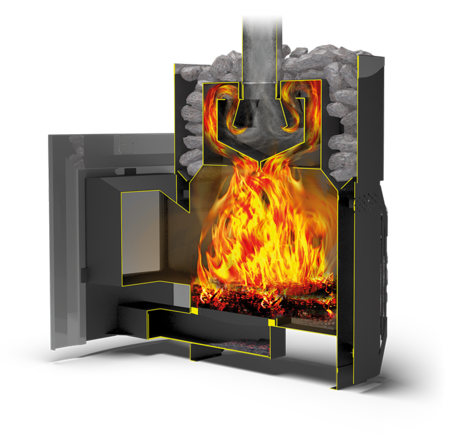 Печь Теплодар РУСЬ СЕТКА 12 Л Панорама 