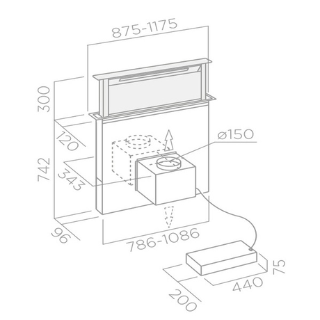 Вытяжка кухонная Elica ADAGIO GME BL/A/90