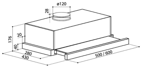Вытяжка кухонная LEX HUBBLE 2M 600 WHITE