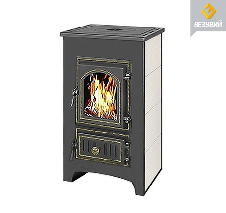 Печь Везувий ПК-01 (270) с плитой бежевый 9 кВт