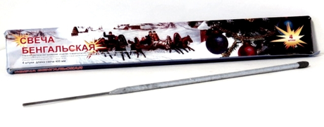 Бенгальская свеча Уралсалют Новогодние 400 4шт. 