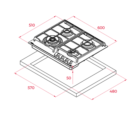 Варочная панель Teka  GZC 64320 XBN NIGHT RIVER BLACK