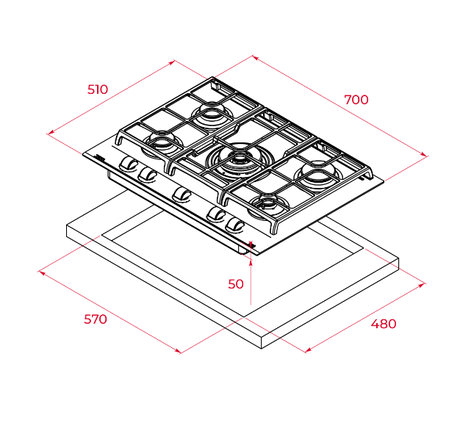 Варочная панель Teka  GZC 75330 XBN NIGHT RIVER BLACK