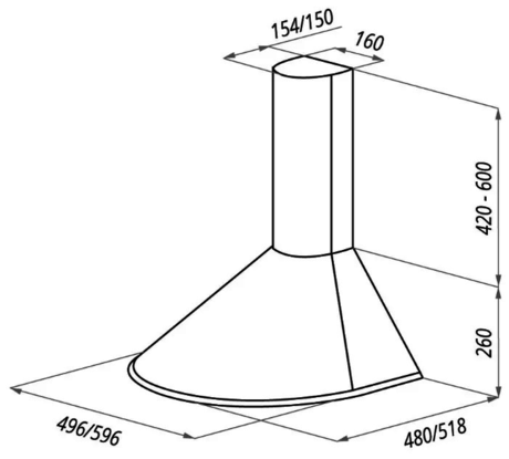 Вытяжка кухонная Maunfeld  DERBY 60 белый