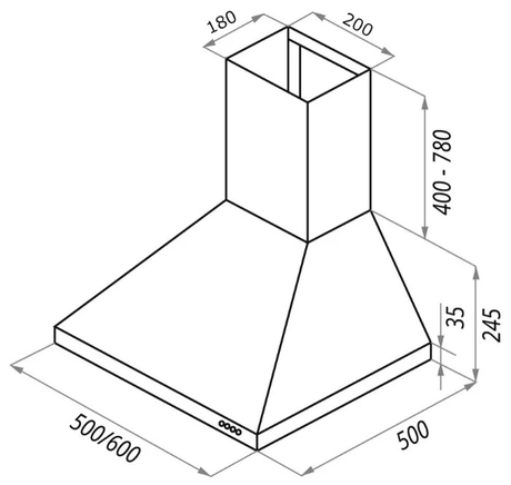 Вытяжка кухонная Maunfeld  CORSA LIGHT (С) 60 белый
