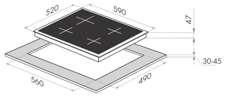 Варочная панель Maunfeld MVSI59.4HZ-BK