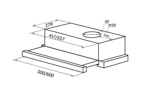 Вытяжка кухонная Maunfeld  VS Light  60 INOX