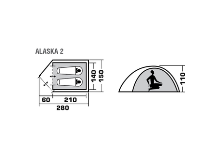 Палатка TREK PLANET  Alaska 2 камуфляж