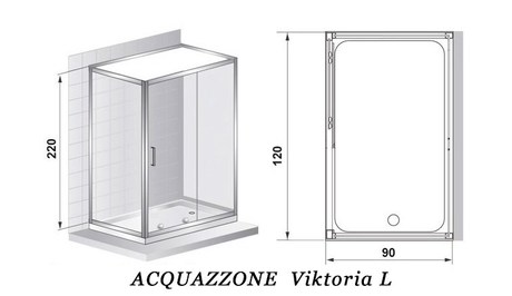 Душевая кабина Acquazzone Viktoria 120SL-R