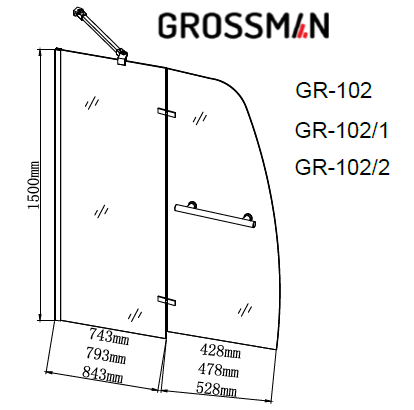 Душевое ограждение Grossman   GR-102/1 