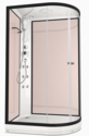 Душевая кабина Domani-Spa  Delight 128 L, без электрики, стенки Pink cappuccino, профиль Graphite, прозрачное стекло