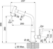 Смеситель Franke   Icon 115.0625.189 с выдвижным шлангом, оптика стали