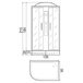 Душевая кабина River  DUNAY 120/90/24 MT R
