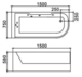 Ванна  WELTWASSER  HB ALSTER 150/75 WT 