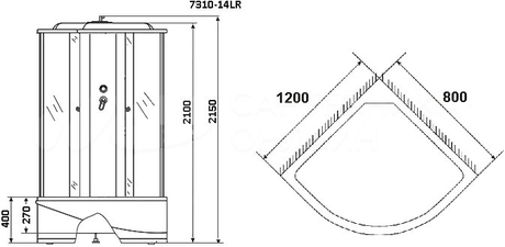 Душевая кабина Niagara  NG-7310-14L